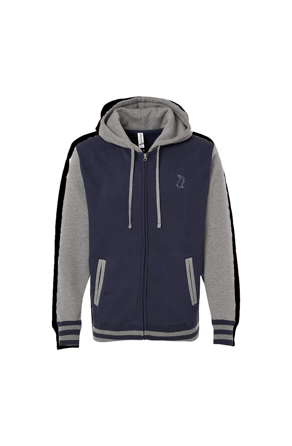 Sleepwalkers Navy/Gunmetal Varsity Zip Hoodie